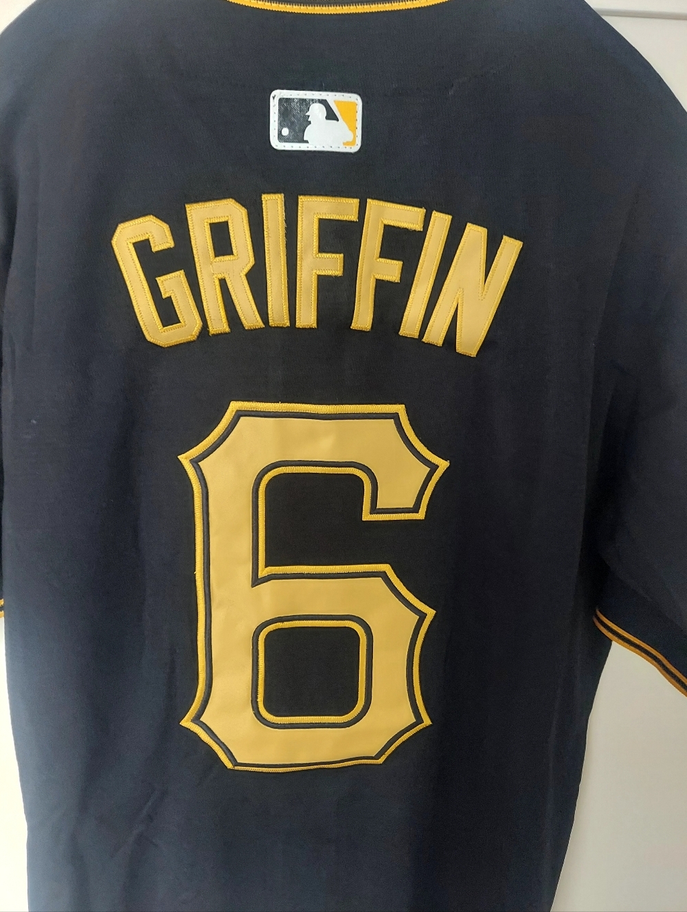 Konnor Griffin Pittsburgh Pirates Black Script Stitched Jersey. Nwt